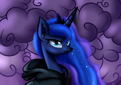 Size: 1000x700 | Tagged: safe, artist:novaspark, princess luna, alicorn, pony, luna eclipsed, scene interpretation, solo