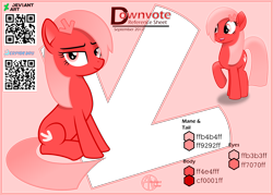 Size: 2200x1573 | Tagged: safe, artist:arifproject, oc, oc only, oc:downvote, earth pony, pony, derpibooru, derpibooru ponified, downvote's downvotes, meta, movie accurate, ponified, reference sheet, simple background, solo, updated, vector