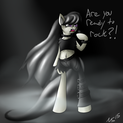 Size: 1300x1300 | Tagged: safe, artist:novaspark, octavia melody, earth pony, pony, bipedal, clothes, microphone, rocktavia, solo