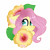 Size: 4000x4000 | Tagged: safe, artist:kawaiicofficial, artist:kawaiicreative, derpibooru import, part of a set, fluttershy, pegasus, pony, absurd resolution, bust, cute, ear fluff, eye clipping through hair, female, floppy ears, flower, looking at you, mare, portrait, shyabetes, simple background, smiling, solo, transparent background