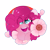 Size: 4000x4000 | Tagged: safe, artist:kawaiicofficial, artist:kawaiicreative, derpibooru import, part of a set, pinkie pie, earth pony, pony, absurd resolution, bust, cute, diapinkes, eye clipping through hair, female, flower, heart eyes, mare, open mouth, portrait, simple background, solo, transparent background, wingding eyes