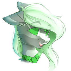 Size: 1512x1512 | Tagged: safe, artist:airiniblock, oc, oc only, oc:jade stonesetter, pegasus, pony, cute, female, floppy ears, jewelry, looking at you, mare, necklace, no pupils, rcf community, simple background, smiling, solo, white background