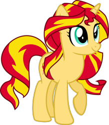 Size: 1376x1579 | Tagged: safe, artist:rustle-rose, sunset shimmer, pony, unicorn, equestria girls, cute, ponified humanized pony, shimmerbetes, simple background, smiling, transparent background, vector