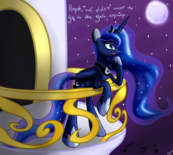 Size: 2900x2600 | Tagged: safe, artist:novaspark, princess luna, alicorn, pony, make new friends but keep discord, moon, solo