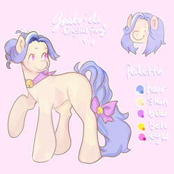 Size: 2000x2000 | Tagged: safe, artist:poofindi, oc, oc:gabriell, crystal pony, reference sheet