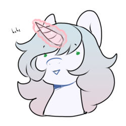 Size: 2000x2000 | Tagged: safe, artist:poofindi, oc, oc only, oc:minty, unicorn, bust, magic, simple background, solo, transparent background