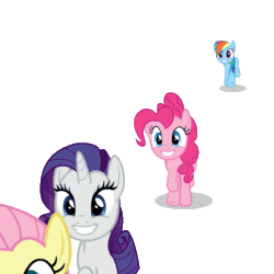 Size: 525x525 | Tagged: safe, artist:tiredbrony, derpibooru import, applejack, fluttershy, pinkie pie, rainbow dash, rarity, starlight glimmer, twilight sparkle, earth pony, pegasus, pony, unicorn, animated, cute, dashabetes, diabetes, diapinkes, female, glimmerbetes, grin, hat, hnnng, incoming hug, jackabetes, loop, mane six, mare, no tail, perfect loop, raribetes, running, shyabetes, simple background, smiling, squee, transparent background, twiabetes, weapons-grade cute