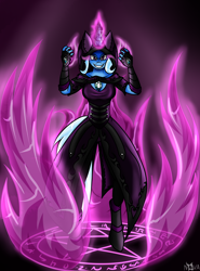 Size: 2000x2700 | Tagged: safe, artist:novaspark, trixie, anthro, magic, solo