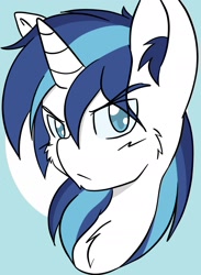 Size: 1446x1978 | Tagged: safe, artist:larrykitty, derpibooru import, shining armor, pony, unicorn, bust, cheek fluff, ear fluff, looking at you, male, stallion