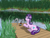 Size: 4000x3000 | Tagged: safe, artist:frostclaw, derpibooru import, starlight glimmer, pony, unicorn, alcohol, atg 2020, beer, female, lake, looking back, mare, newbie artist training grounds, pier, prone, solo, water