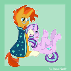 Size: 3024x3024 | Tagged: safe, artist:redpalette, starlight glimmer, sunburst, pony, unicorn, cute, female, male, shipping, starburst, straight