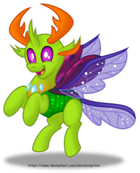 Size: 1600x1979 | Tagged: safe, artist:aleximusprime, thorax, changedling, changeling, cute, king thorax, simple background, smiling, solo, thorabetes, transparent background, wings