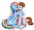 Size: 2543x2238 | Tagged: safe, artist:evomanaphy, derpibooru import, rainbow dash, oc, oc:dreamer, earth pony, pegasus, pony, blushing, canon x oc, chest fluff, commission, cute, dashabetes, eyes closed, female, happy, hug, male, nuzzling, ocbetes, rainmer, simple background, smiling, straight, transparent background