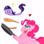 Size: 6667x6667 | Tagged: safe, artist:secretgoombaman12345, artist:worstsousaphonehorse, edit, pinkie pie, twilight sparkle, twilight sparkle (alicorn), alicorn, earth pony, food pony, original species, pony, castle sweet castle, absurd resolution, fat, flattened, food, food transformation, heart, i'm pancake, inanimate tf, literal, pancakes, pudgy pie, simple background, smiling, sweat, sweatdrops, tongue out, transformation, twicake, twicakes, vector, white background