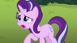 Size: 1920x1080 | Tagged: safe, derpibooru import, screencap, starlight glimmer, unicorn, a horse shoe-in, solo