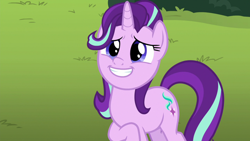 Size: 1920x1080 | Tagged: safe, derpibooru import, screencap, starlight glimmer, unicorn, a horse shoe-in, solo