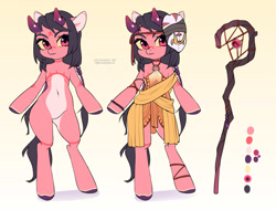 Size: 1000x760 | Tagged: safe, artist:yukomaussi, derpibooru import, oc, anthro, demon, pony, adoptable, auction, reference sheet