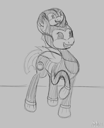 Size: 1500x1850 | Tagged: safe, artist:novaspark, twilight sparkle, oc, oc:carapace, brainy twilight, old timey, sketch, style emulation