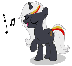 Size: 3500x3200 | Tagged: safe, artist:kitana762, derpibooru import, oc, oc only, oc:velvet remedy, pony, unicorn, fallout equestria, eyes closed, simple background, singing, solo, transparent background