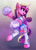 Size: 1438x1997 | Tagged: safe, artist:shadowreindeer, artist:xbi, colorist:xbi, derpibooru import, princess cadance, alicorn, pony, collaboration, bipedal, blue underwear, cheek fluff, cheerleader cadance, cheerleader outfit, clothes, cute, cutedance, ear fluff, female, hoof hold, leg warmers, panties, pom pom, see-through, simple background, skirt, solo, underwear