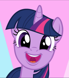 Size: 841x940 | Tagged: safe, derpibooru import, screencap, twilight sparkle, twilight sparkle (alicorn), alicorn, pony, amending fences, cropped, cute, open mouth, smiling, solo, twiabetes