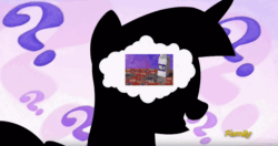Size: 1200x633 | Tagged: safe, edit, edited screencap, screencap, twilight sparkle, twilight sparkle (alicorn), alicorn, pony, all bottled up, animated, everything is ruined, exploitable meme, gif, happy, meme, pure unfiltered evil, silhouette, spilled milk, spongebob squarepants, the inner machinations of my mind are an enigma, the secret box, twilight's bottled thoughts