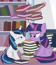 Size: 840x960 | Tagged: safe, artist:dm29, shining armor, twilight sparkle, twilight sparkle (alicorn), alicorn, pony, unicorn, age regression, book, brother and sister, chocolate, chocolate milk, duo, everything is ruined, imminent punishment, magic, meme, milk, pure unfiltered evil, shit eating grin, spilled drink, spilled milk, the tables have turned, this will end in pain, this will not end well