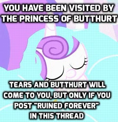 Size: 408x421 | Tagged: safe, princess flurry heart, alicorn, pony, spoiler:s06, baby, baby pony, comment bait, drama, everything is ruined, exploitable meme, eyes closed, female, flurry heart drama, if you see this image while scrolling, it's happening, meme, metadrama, ruined forever, solo