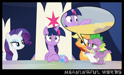 Size: 640x390 | Tagged: safe, derpibooru import, edit, edited screencap, editor:niklaykin, screencap, applejack, rarity, spike, twilight sparkle, twilight sparkle (alicorn), alicorn, dragon, earth pony, pony, unicorn, the beginning of the end, chocolate, chocolate milk, everything is ruined, exploitable meme, female, friendship throne, hooves, horn, mare, meme, milk, quill, smiling, spilled milk, twilight's castle, winged spike