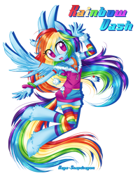 Size: 720x900 | Tagged: safe, artist:kaya-snapdragon, derpibooru import, rainbow dash, anthro, unguligrade anthro, rainbow dash always dresses in style, sonic the hedgehog (series), sonicified