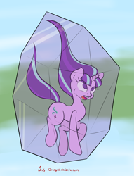 Size: 2234x2926 | Tagged: safe, artist:orang111, starlight glimmer, pony, unicorn, the cutie re-mark, alternate ending, crystal, doodle, frozen, solo, starlight gets what's coming to her, stasis, trapped