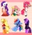 Size: 1300x1421 | Tagged: safe, artist:merionminor, derpibooru import, angel bunny, applejack, fluttershy, pinkie pie, rainbow dash, rarity, twilight sparkle, anthro, earth pony, pony, chibi, mane six