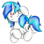 Size: 593x595 | Tagged: safe, artist:kristysk, dj pon-3, vinyl scratch, pony, unicorn, floppy ears, red eyes, solo, wrong eye color