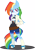 Size: 10544x15080 | Tagged: safe, artist:mess-anime-artist, artist:the-red-thunder, derpibooru import, rainbow dash, anthro, unguligrade anthro, absurd resolution, grin, simple background, smirk, solo, sonic the hedgehog (series), sonicified, style emulation, transparent background, vector