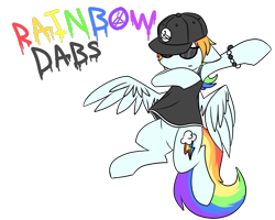 Size: 2500x2000 | Tagged: safe, artist:emby-spark, rainbow dash, pegasus, pony, dab, meme, simple background, solo, transparent background