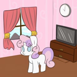 Size: 1000x1000 | Tagged: safe, artist:maren, derpibooru import, sweetie belle, pony, unicorn, female, filly, solo, sweetierpg