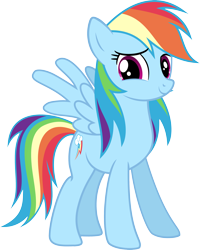 Size: 2500x3124 | Tagged: safe, artist:nxzc88, rainbow dash, pegasus, pony, /mlp/, alternate hairstyle, cute, dashabetes, double mane, female, mare, mullet, show accurate, simple background, solo, transparent background, vector
