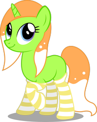 Size: 3432x4320 | Tagged: safe, artist:iknowpony, oc, oc only, pony, unicorn, .svg available, clothes, female, hooves, horn, mare, simple background, smiling, socks, solo, striped socks, transparent background, vector