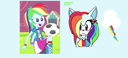 Size: 800x362 | Tagged: safe, artist:pegasissterpaintnpen, derpibooru import, screencap, rainbow dash, anthro, equestria girls, solo, sonic the hedgehog (series), sonicified, style emulation