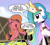 Size: 896x800 | Tagged: safe, artist:wadusher0, princess celestia, oc, oc:pun, alicorn, pony, corn, food, pun