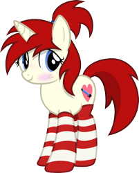 Size: 1610x2000 | Tagged: safe, artist:nxzc88, oc, oc only, oc:silver draw, blushing, clothes, show accurate, simple background, socks, solo, striped socks, transparent background, vector