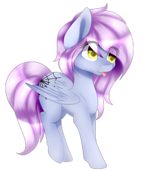 Size: 2308x2761 | Tagged: safe, artist:itsizzybel, oc, oc only, oc:windy spirit, pegasus, pony, cute, simple background, solo, standing, tongue out, transparent background