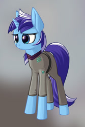 Size: 600x900 | Tagged: safe, artist:styroponyworks, minuette, clothes, solo, uniform