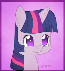 Size: 668x730 | Tagged: safe, artist:higglytownhero, derpibooru import, twilight sparkle, pony, unicorn, female, mare, purple coat, solo