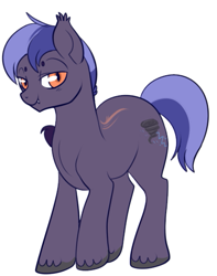 Size: 407x516 | Tagged: safe, artist:lulubell, derpibooru import, oc, oc only, oc:cloud cover, bat pony, pony, male, simple background, solo, stallion, white background