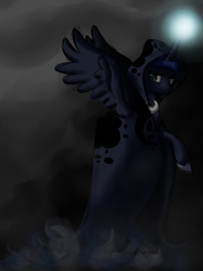 Size: 747x1000 | Tagged: safe, artist:deusexequus, princess luna, alicorn, pony, a hearth's warming tail, solo, spirit of hearth's warming yet to come