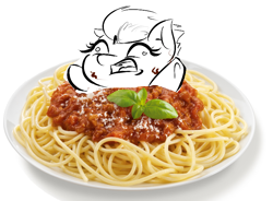 Size: 750x552 | Tagged: safe, artist:vadkram20xd6, spitfire, /mlp/, asphyxiation, drowning, food, imminent death, pasta, spaghetti