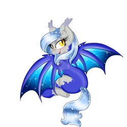 Size: 1600x1600 | Tagged: safe, artist:pvrii, oc, oc only, oc:midnight radiance, bat pony, pony, simple background, solo, transparent background