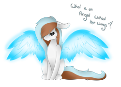 Size: 7426x5351 | Tagged: safe, oc, oc only, pegasus, pony, absurd resolution, glow, glowing wings, long mane, solo, wings