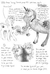 Size: 1200x1800 | Tagged: safe, artist:meto30, princess luna, starlight glimmer, sunset shimmer, alicorn, pony, unicorn, artist training grounds 2018, equestria daily, monochrome